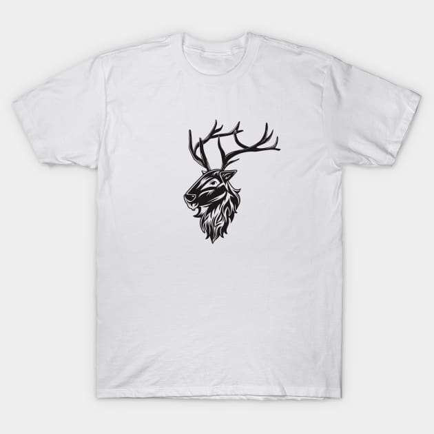 Elk Deer Hunter T-Shirt by pmuirart